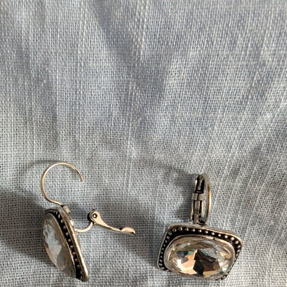 Cubic Zirconia Drop Earrings, Vintage - Picture 8 of 8